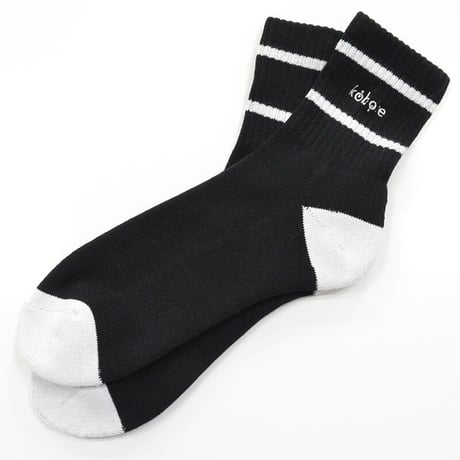 sports socks(ブラック×ホワイト)