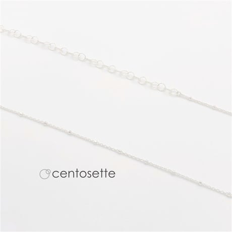 SV925ミックスチェーンオペラネックレス/チェーン延長可