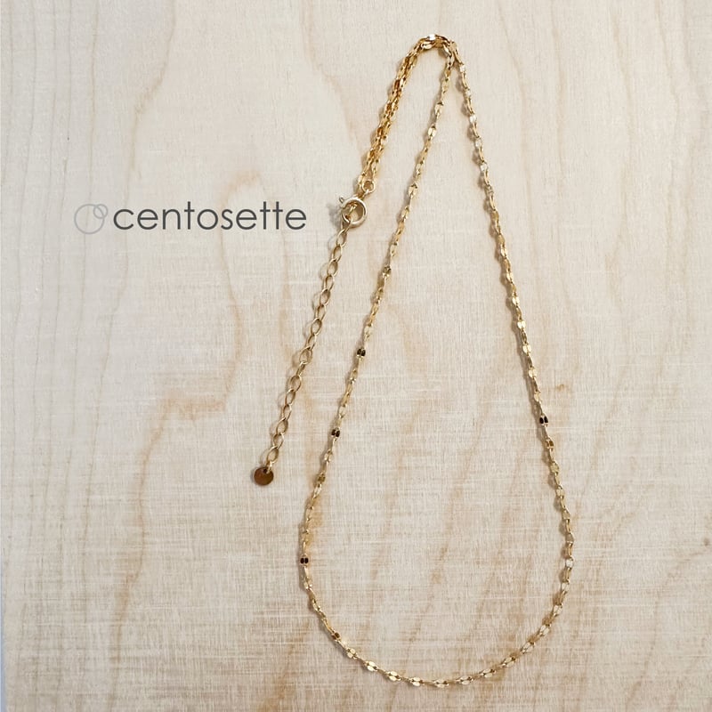 14KGFペタルチェーンネックレス/チェーン延長可 | centosette