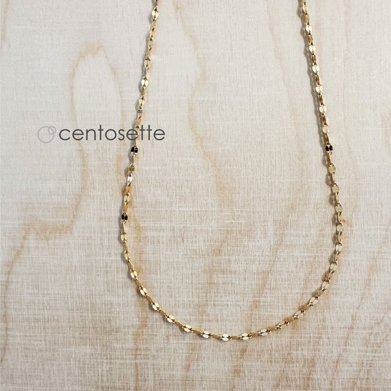 14KGFペタルチェーンネックレス/チェーン延長可 | centosette
