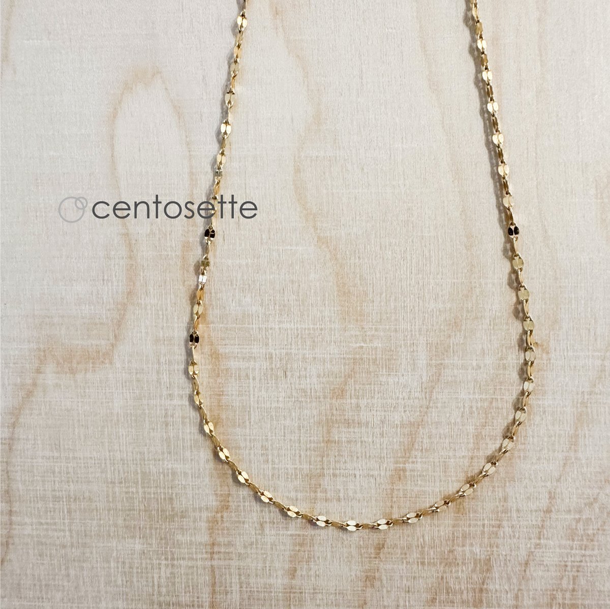 14KGFペタルチェーンネックレス/チェーン延長可 | centosette