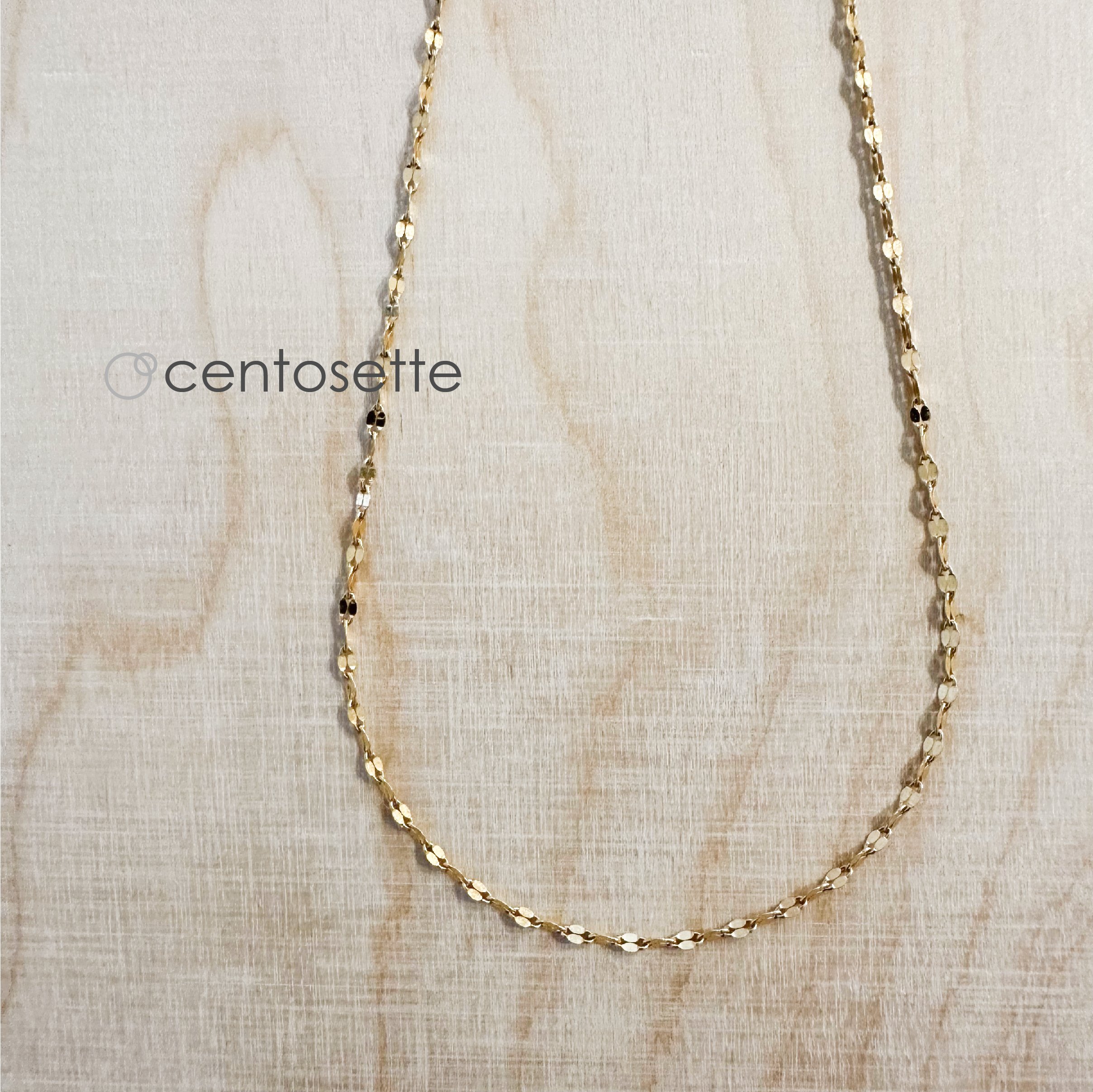 14KGFペタルチェーンネックレス/チェーン延長可 | centosette