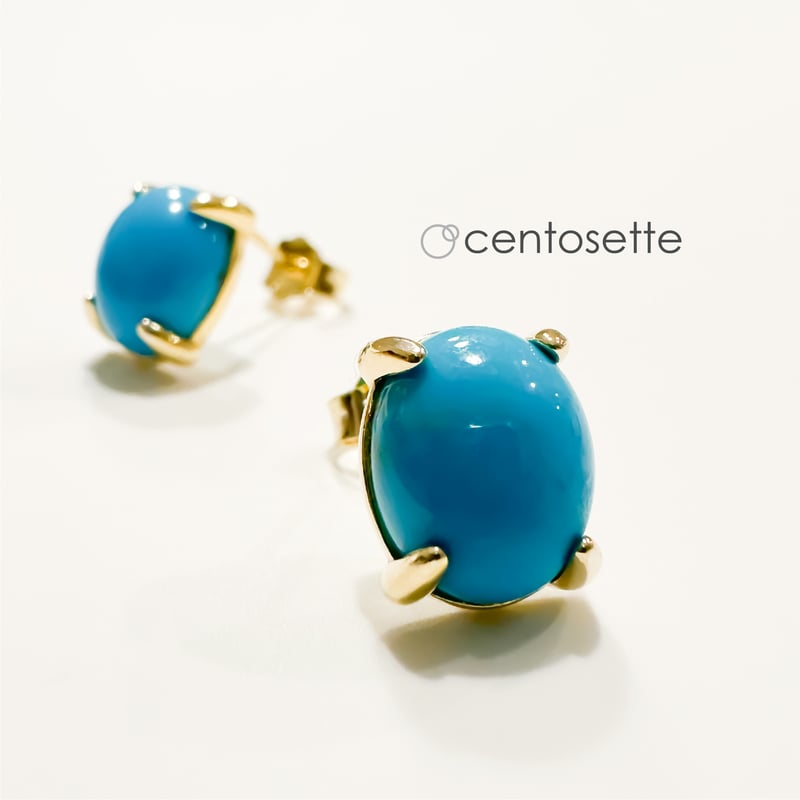 スリーピングビューティターコイズLサイズの4本爪シンプルSV925