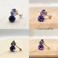 カラーチェンジフローライトの14KGF6本爪スタッドピアス6ミリ/サージカルステンレス・SV925・イヤリング等へ変更可