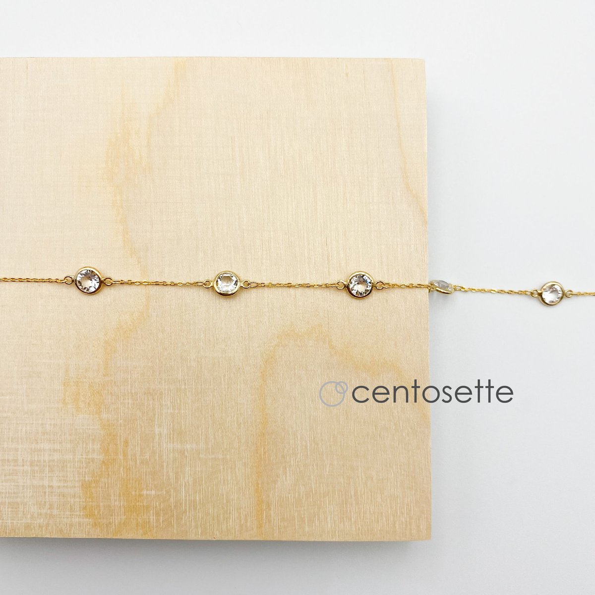 クリスタルと14KGFのブレスレット/チェーン延長・サージカル