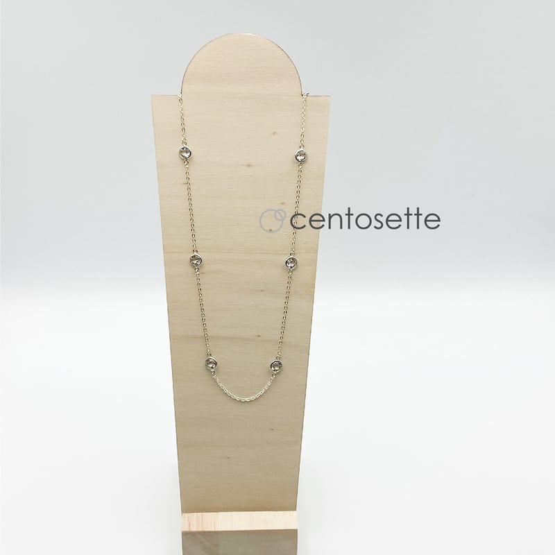 涼・クリスタルとシルバー925のネックレス/チェーン延長・サージカル