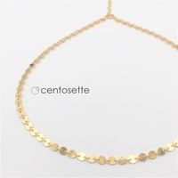 Luna d'oro・金の月14KGF製チョーカーネックレス/チェーン延長可