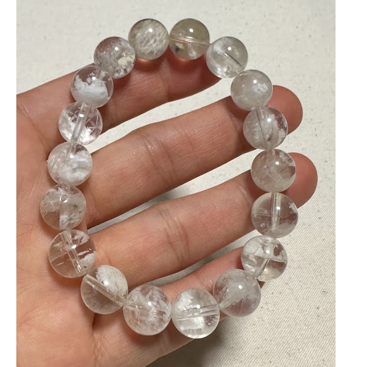 上品❢ホワイトガーデンと宝石質アメトリンのブレス❥ 千層ホワイトガーデンクォーツ 14.5㍉ | うさぎ屋