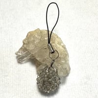 ラブラドライトちびフラーレンストラップ