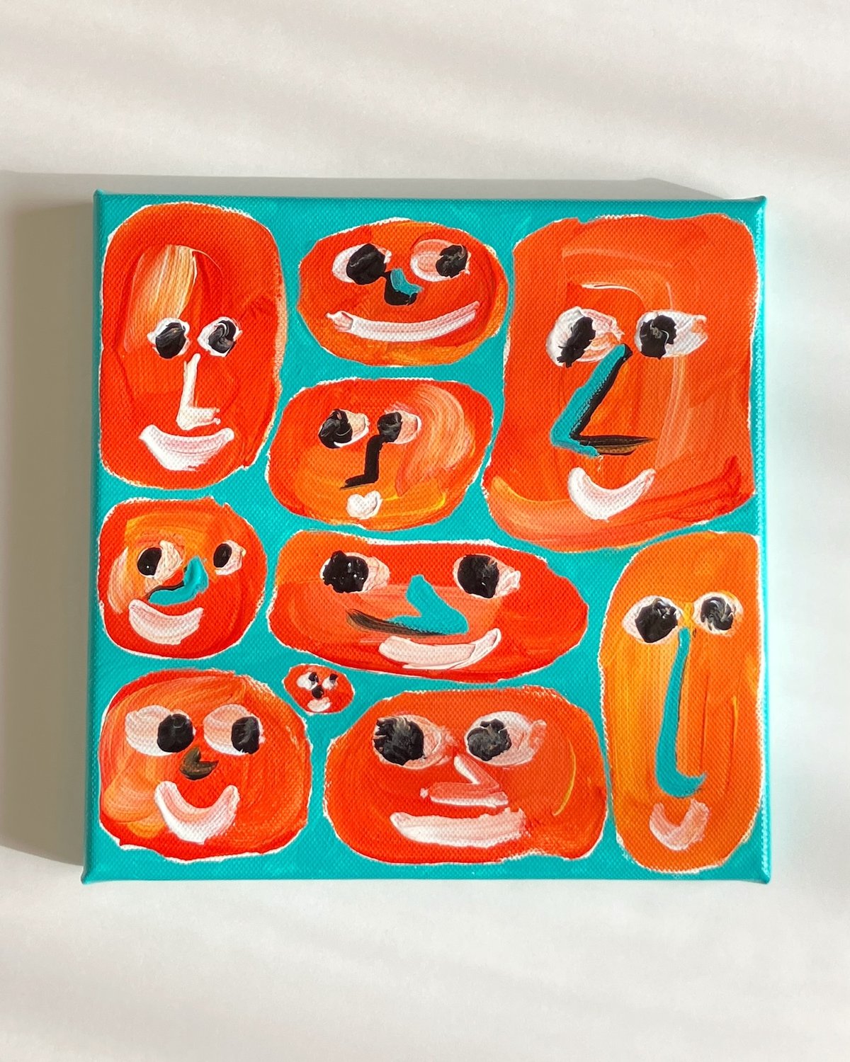 絵画、お顔がいっぱい 楕円、顔 | Chisato Oda SHOP