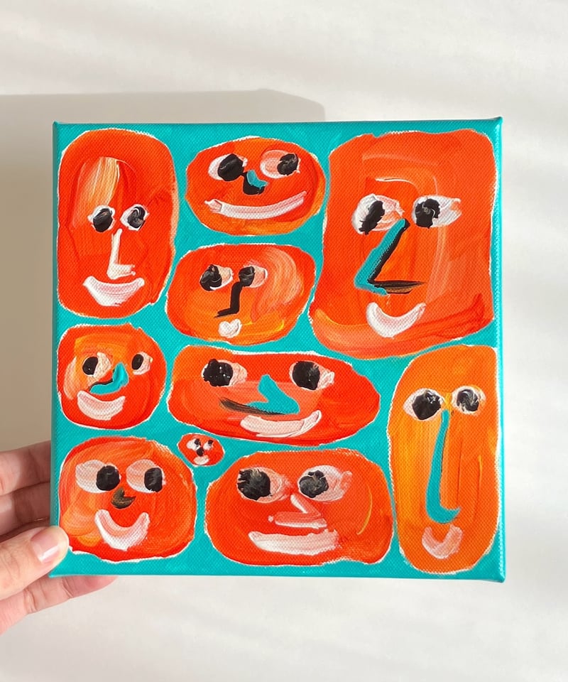 絵画、お顔がいっぱい 楕円、顔 | Chisato Oda SHOP