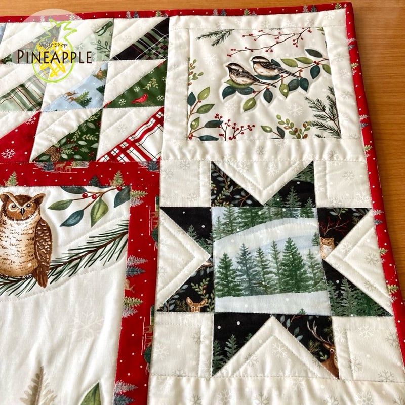 キルト製作キット - Woodland Winter パネル生地でつくるクリスマス