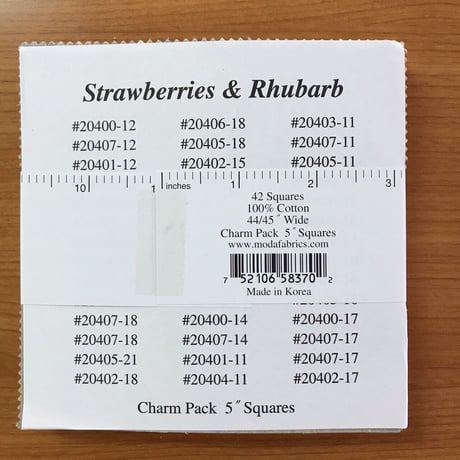 modaチャームパック / Strawberries & Rhubarb
