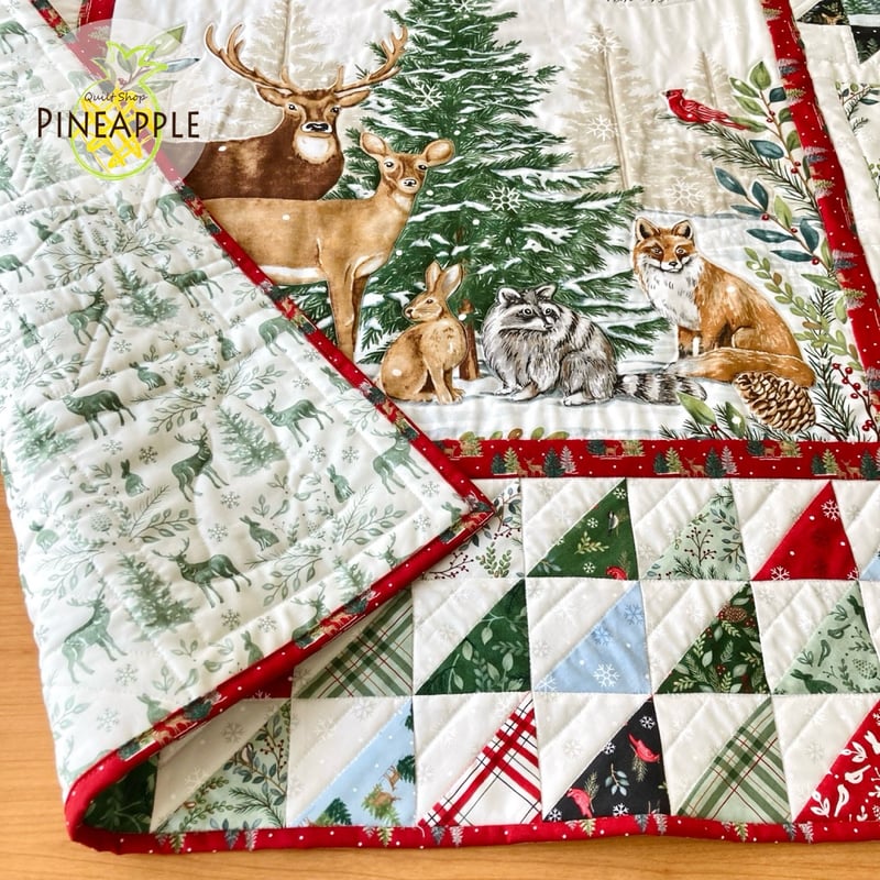 キルト製作キット - Woodland Winter パネル生地でつくる キルト製作キット - Woodland Winter パネル生地でつくる