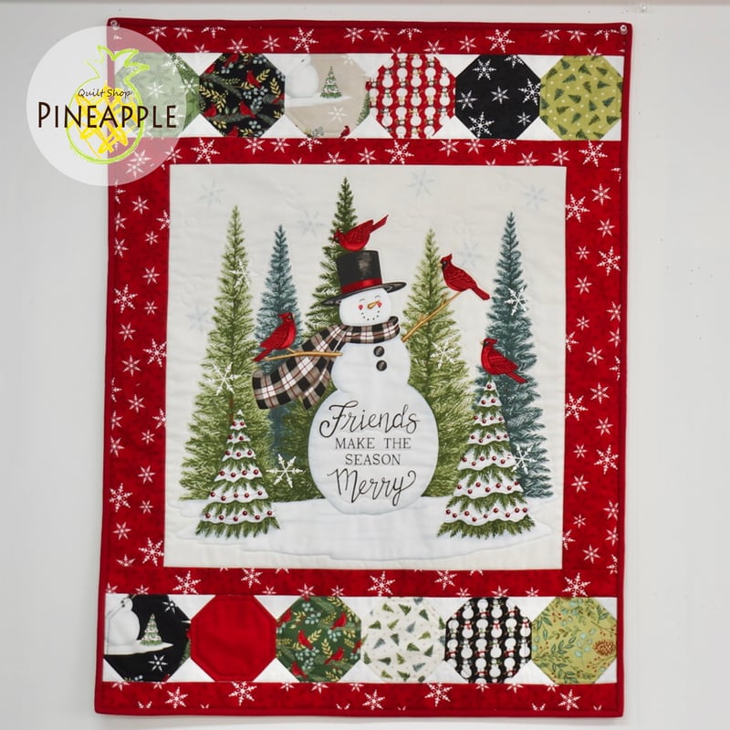 キルト制作キット】“Winter Friends” タペストリー＆クッションカバー2