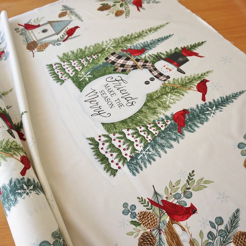 キルト制作キット】“Winter Friends” タペストリー＆クッションカバー2