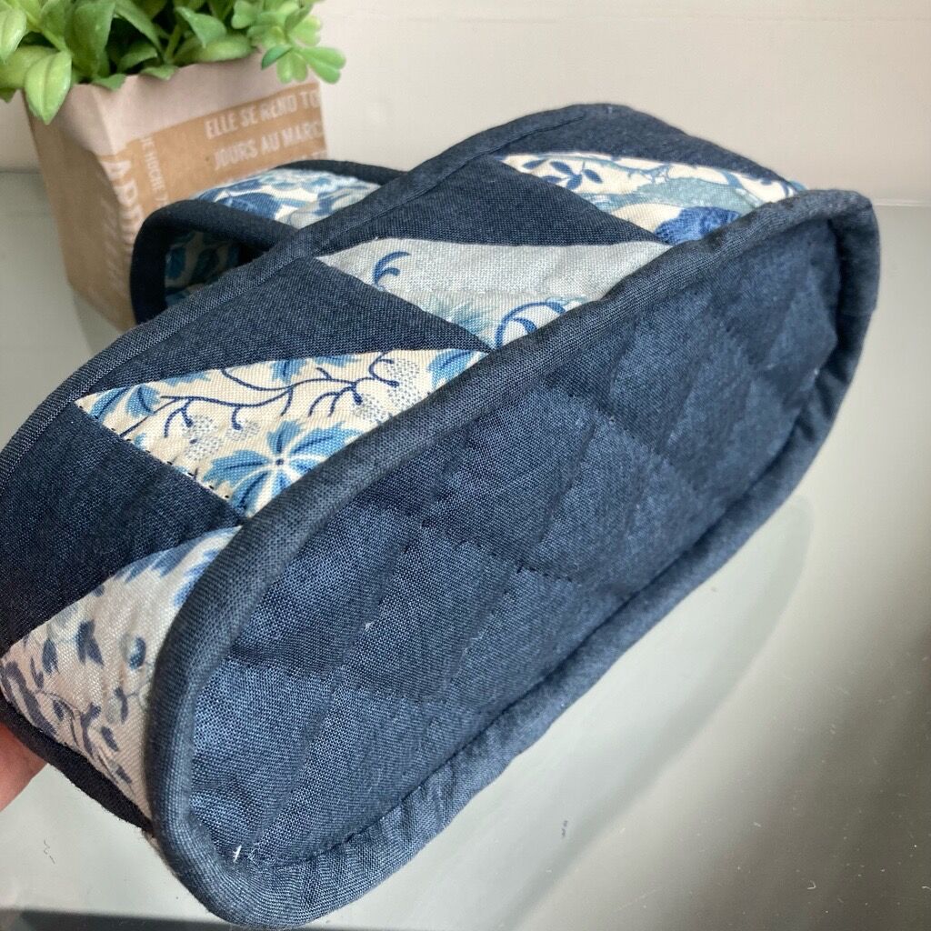 キルト制作キット（手縫い用）/ 小物入れバスケット - Bleu de France
