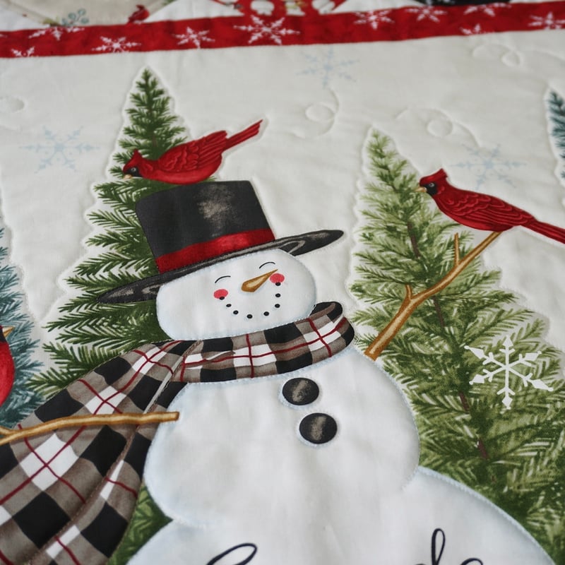 キルト制作キット】“Winter Friends” タペストリー＆クッションカバー2