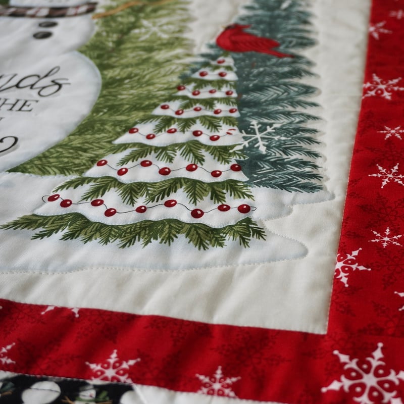 キルト制作キット】“Winter Friends” タペストリー＆クッションカバー2