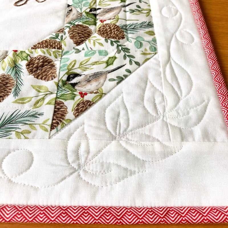 キルト制作キット（手縫い用／ミシン用) - クリスマスリースの