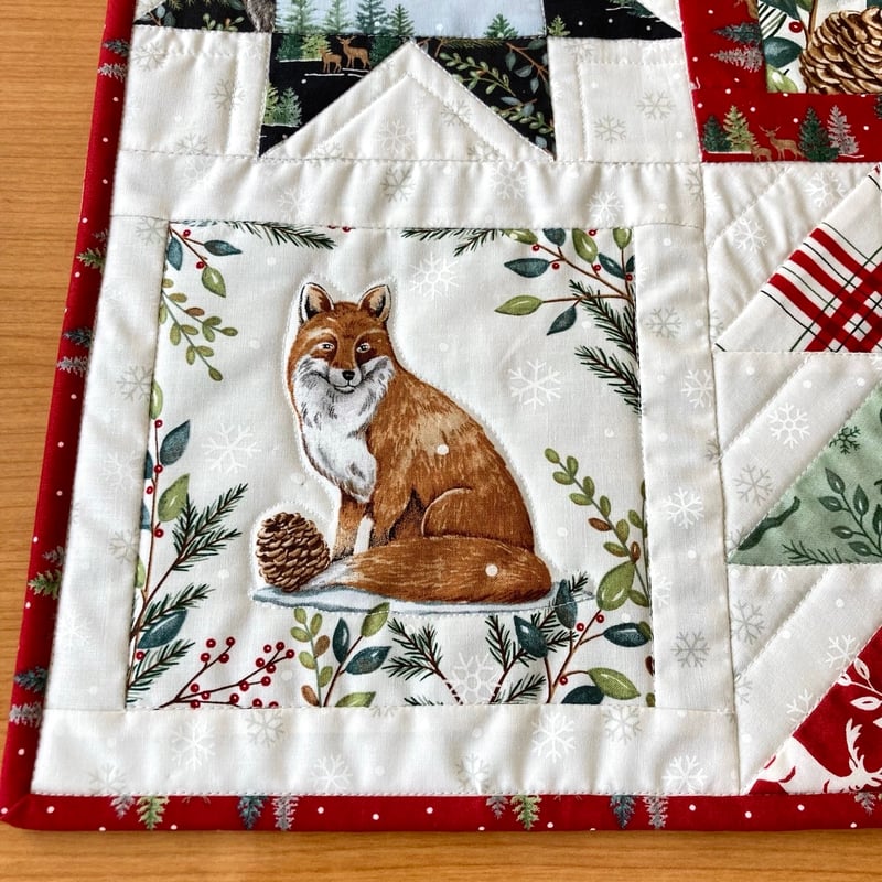 キルト製作キット - Woodland Winter パネル生地でつくるクリスマス