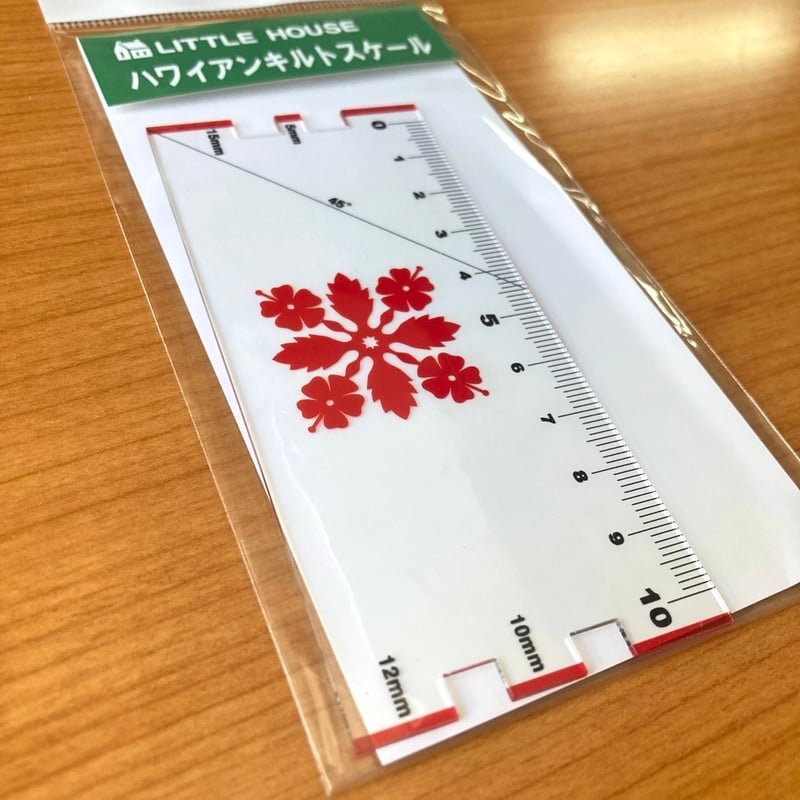 【Shell☆*:.専用】ハワイアンキルト しるし付け 『ハワイアンキルトスケール 赤いハイビスカス