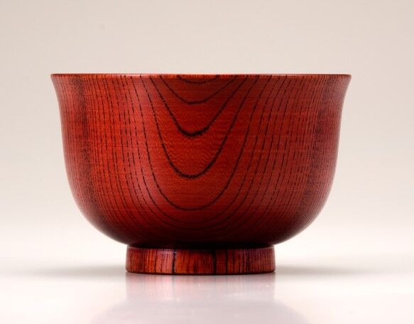 大尾嘉漆器　欅4.3羽反丼　赤摺黒摺　ペアセット 大尾嘉漆器 欅4.3羽反丼 赤摺黒摺 ペアセット 欅3.7羽反汁椀 黒