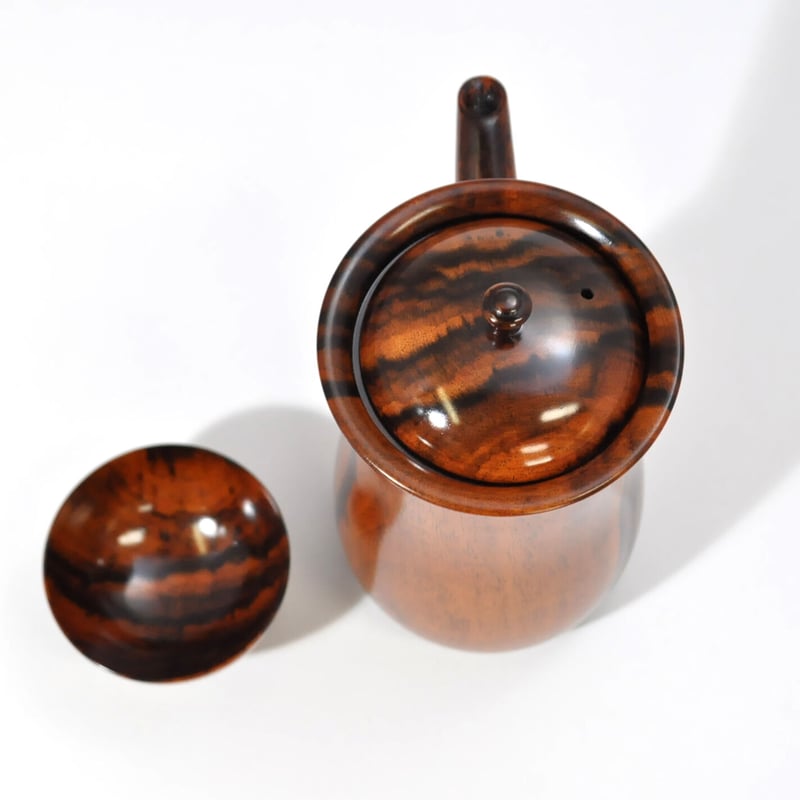 黒柿 茶筒 総黒柿 伝統工芸品 黒柿茶筒（大） 総黒柿 茶筒 黒柿・縞柿【