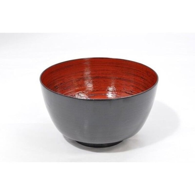 山中塗 嘉匠菴オリジナル商品 欅4.3胴張丼椀 見付布根来 SO-0541 山中塗 嘉匠菴オリジナル商品 欅4.3胴張丼椀 見付布根来 SO-0541