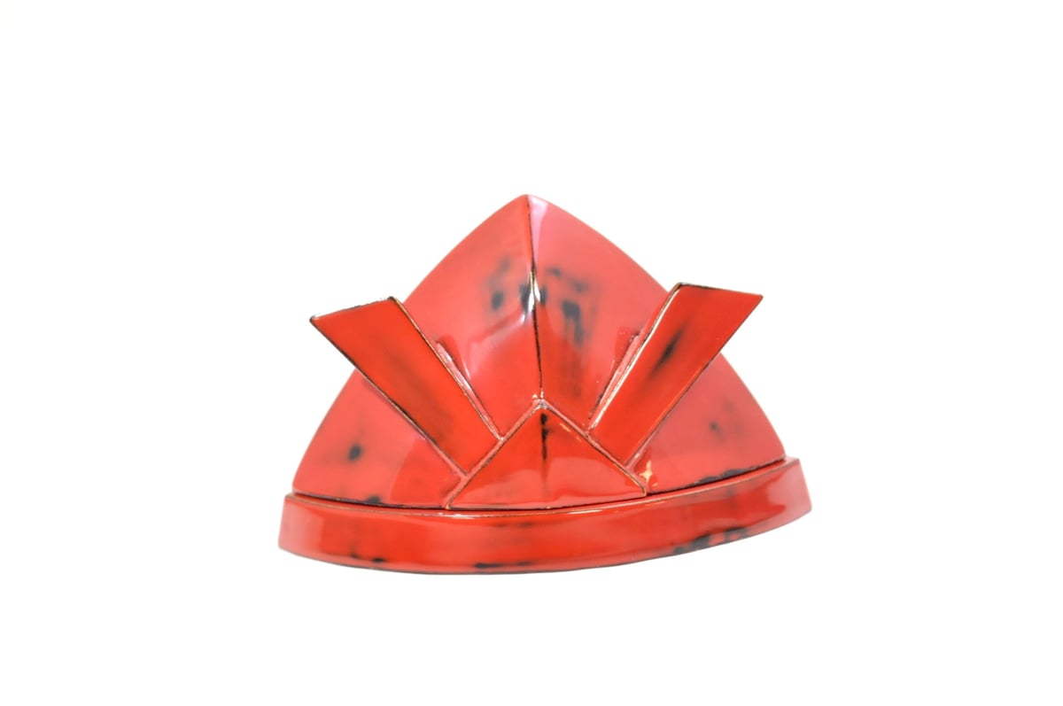 茶道具　乾漆造香合　加賀漆匠　荒井樹芳作　乾漆造兜香合　超美品！！ 茶器/茶道具 香合】 乾漆 柿 新井宗賀作 – 今屋静香園