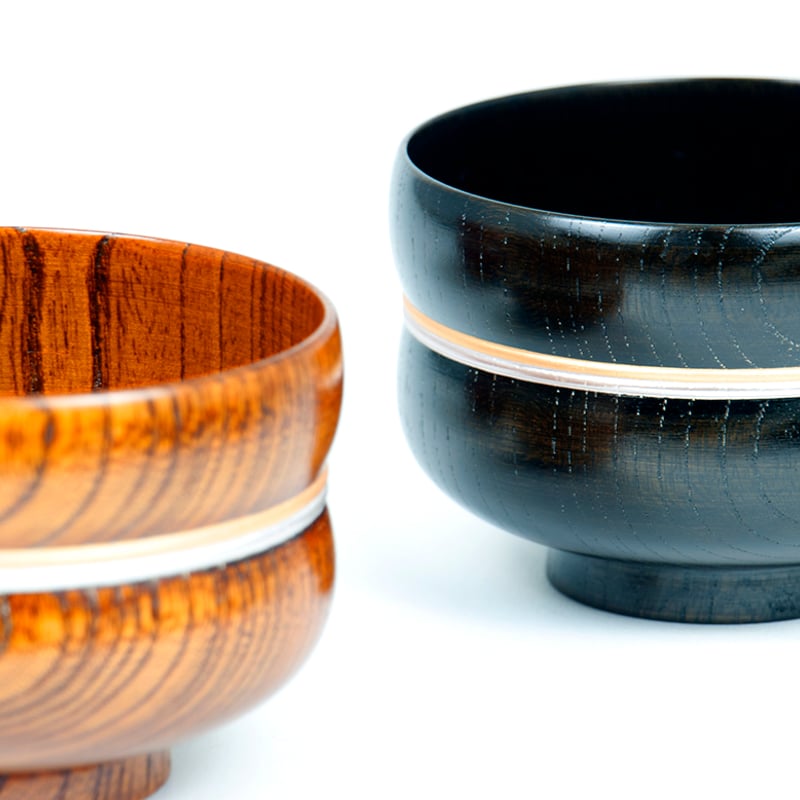 SO-0599 欅3.6ひさご椀 赤摺 金銀 | 嘉匠菴 STORE