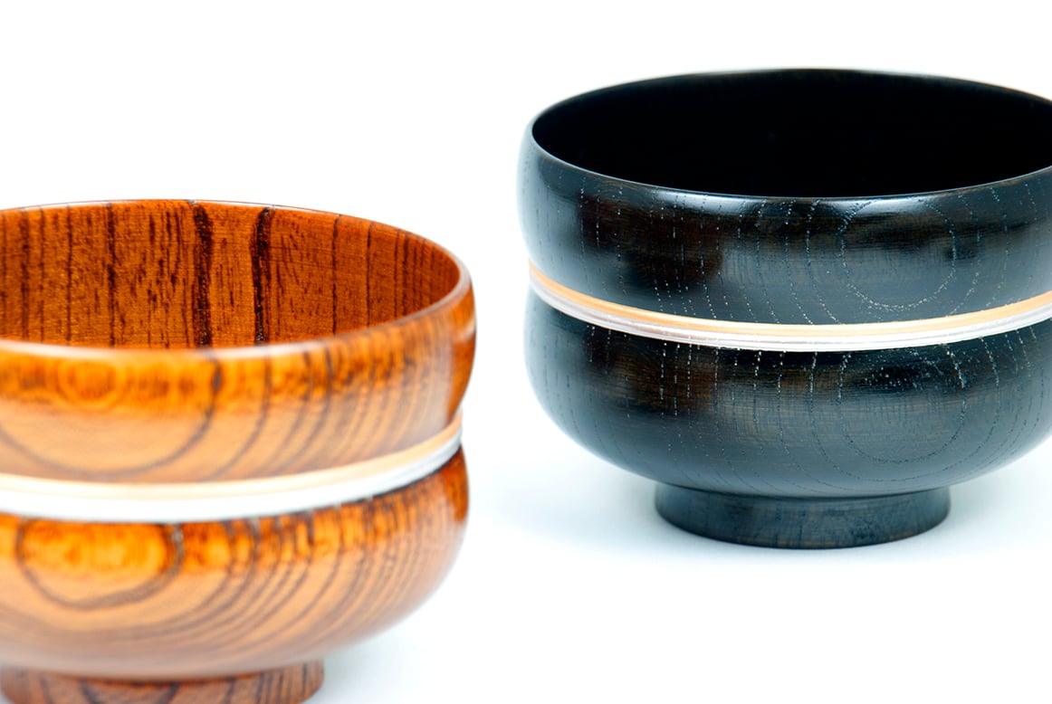 SO-0599 欅3.6ひさご椀 赤摺 金銀 | 嘉匠菴 STORE