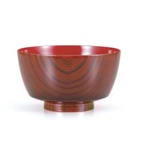 山中塗 嘉匠菴オリジナル商品 欅4.3胴張丼椀 見付布根来 SO-0541