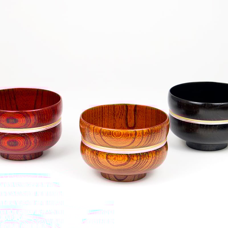 SO-0599 欅3.6ひさご椀 赤摺 金銀 | 嘉匠菴 STORE