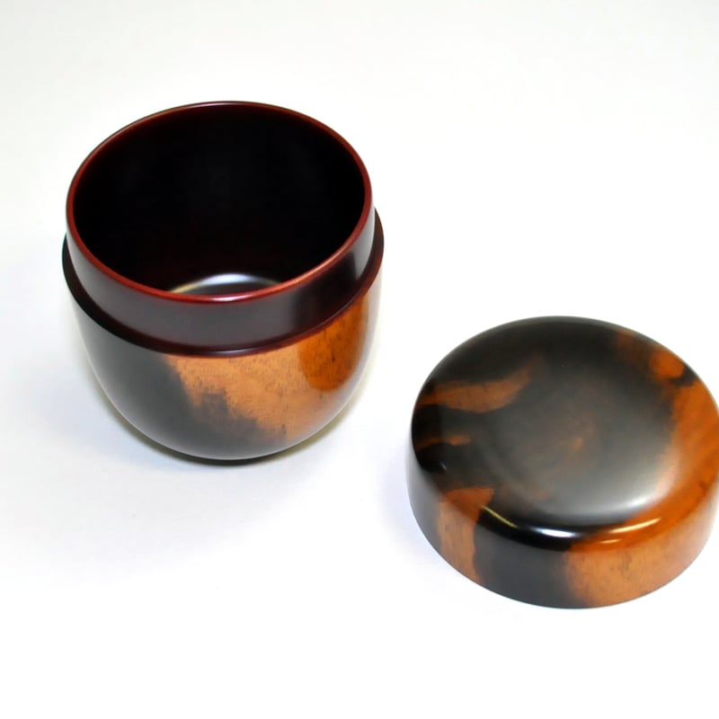 二八平寿輪棗欅　平棗　黒柿合・内金箔　鵬雲斉　宗尹造【中古美品】 二八平寿輪棗欅 平棗 黒柿合・内金箔 鵬雲斉 宗尹造【中古美品】
