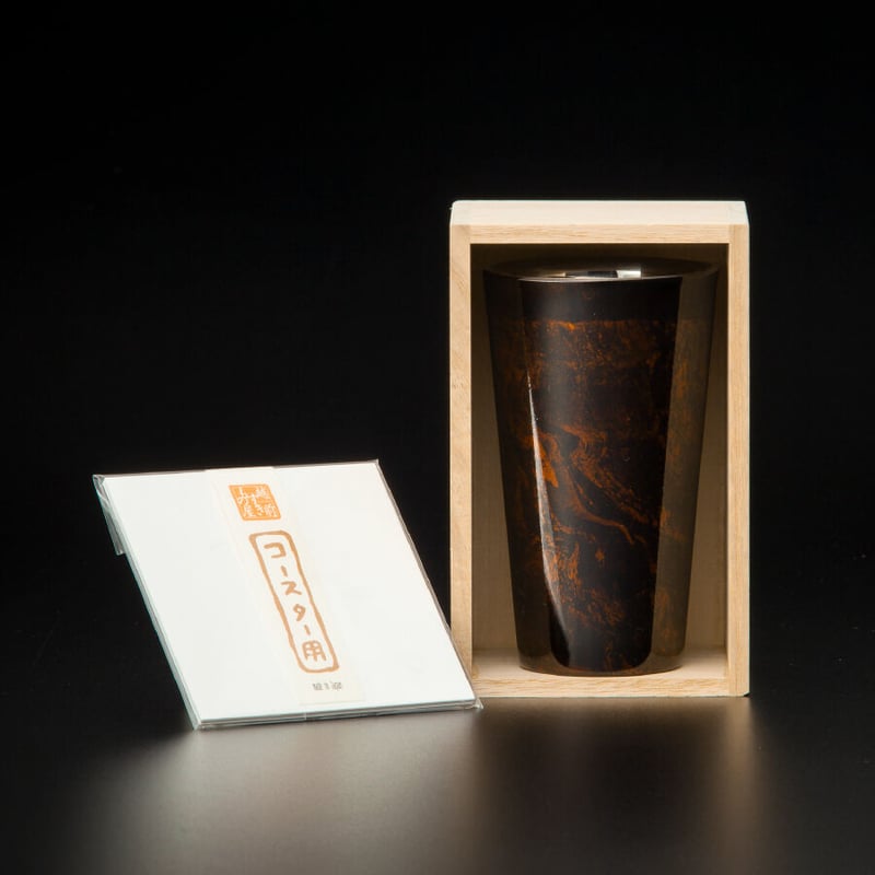 漆磨カップ 二重構造 白檀シリーズ ストレート 黒 SCW-L501 | 嘉匠菴 STORE