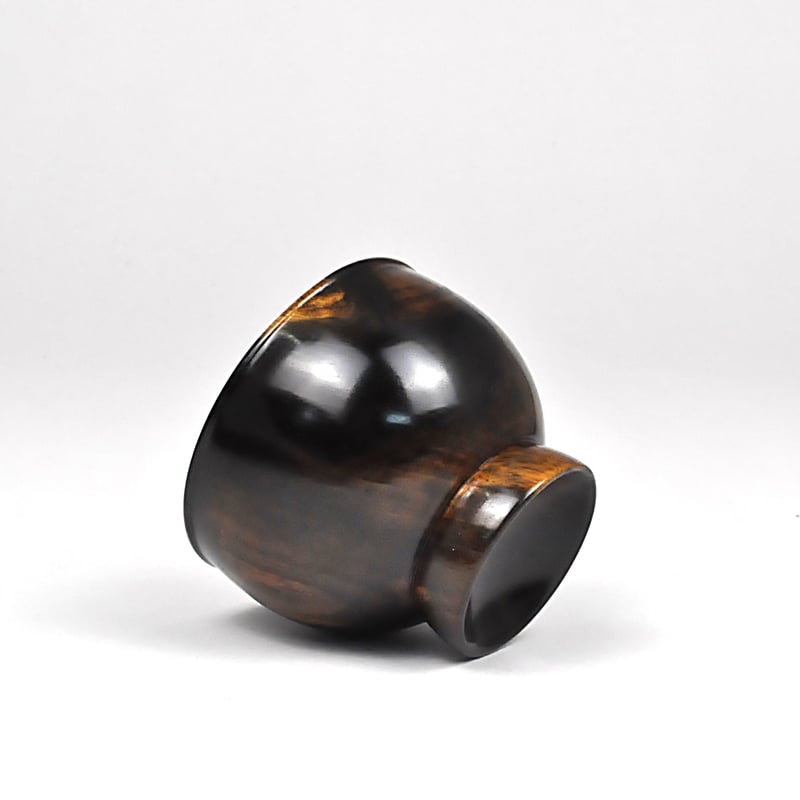 □佐竹 一夫作 黒柿 ぐい呑 高台あり（桐箱入）SR-1203 | 嘉匠菴 STORE