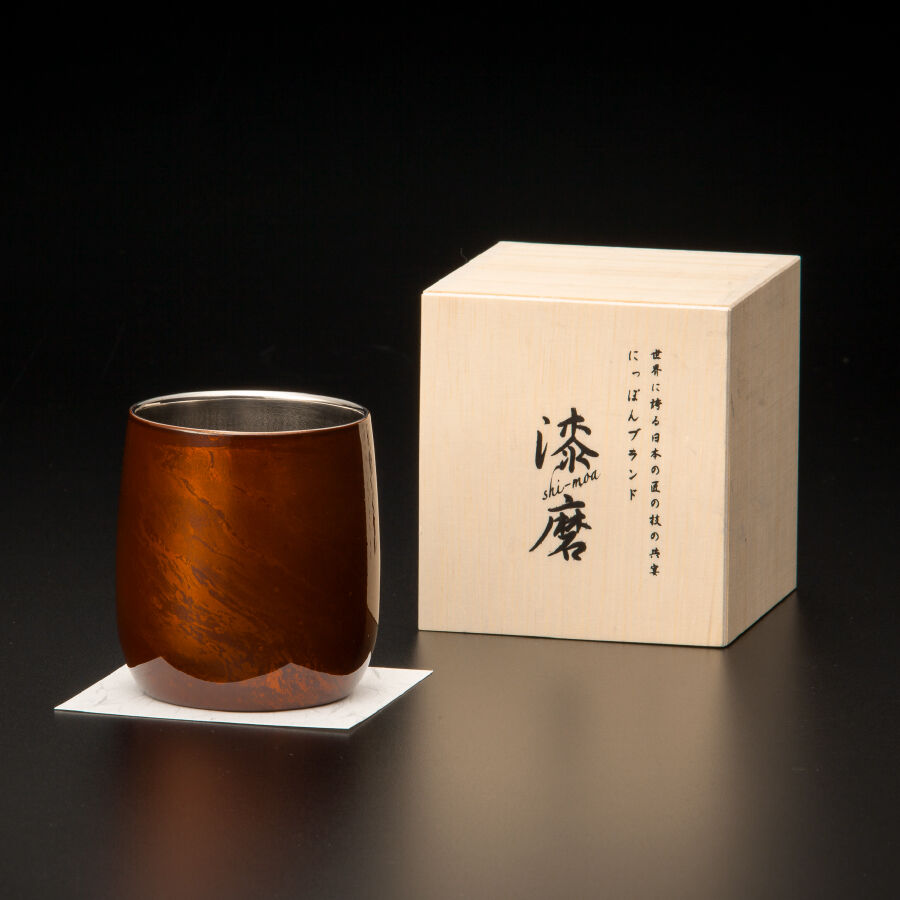 漆磨カップ 二重構造 白檀シリーズ ダルマ 赤 SCW-D502 | 嘉匠菴