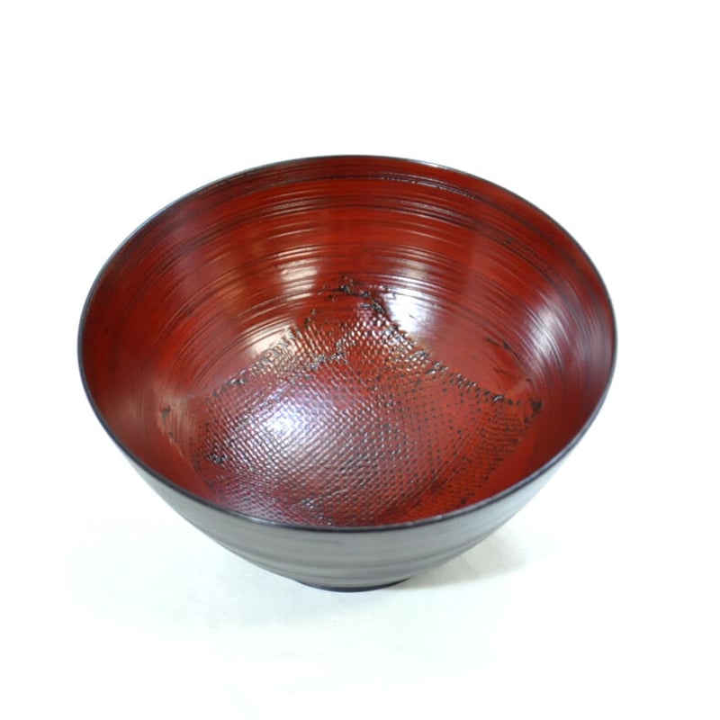 新潟県南魚沼市蔵出品　珍品図柄　陰陽紋ころ茶碗　五客揃　無傷　本物保証 山中塗 嘉匠菴オリジナル商品 欅4.0飯椀 見付布根来 SO-0575