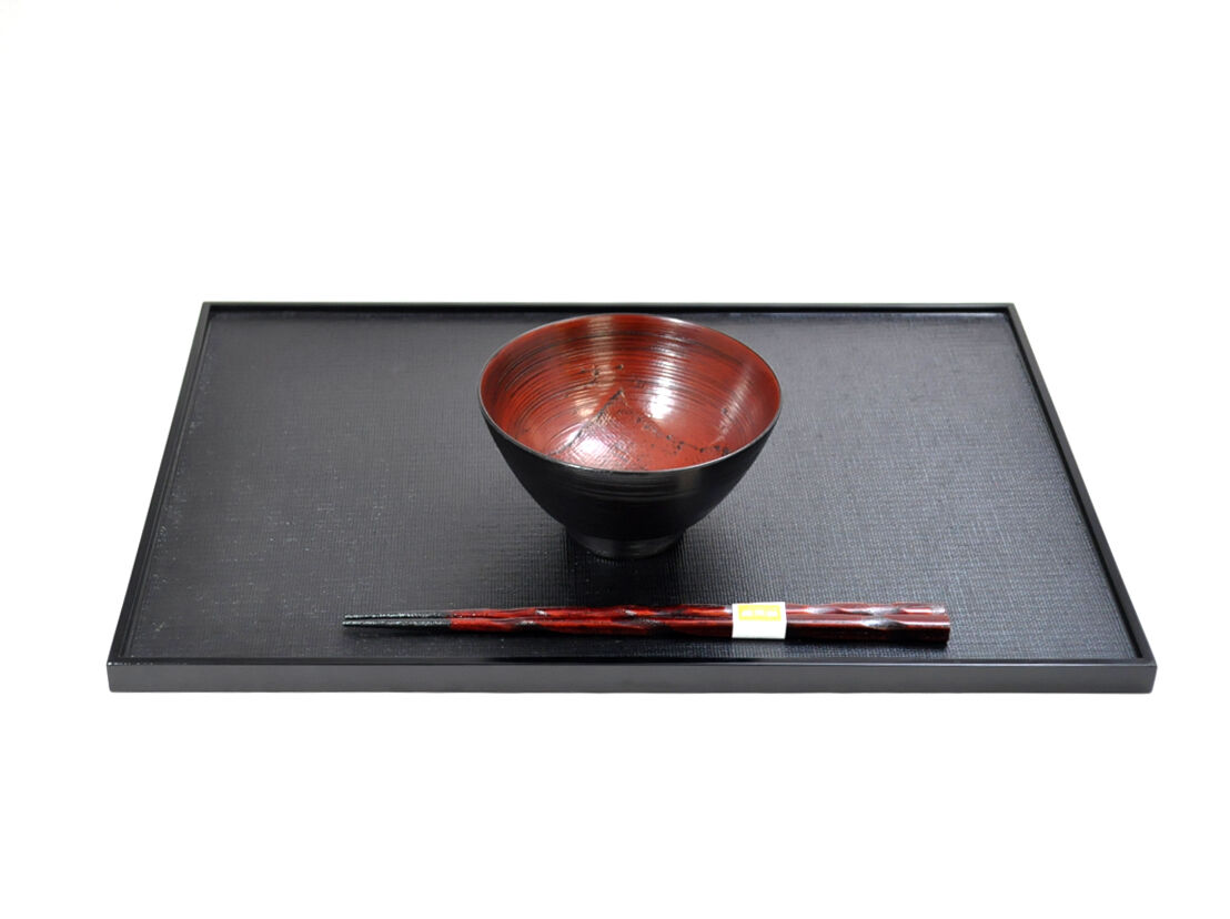 山中塗 嘉匠菴オリジナル商品 欅4.3飯椀 見付布根来 SO-0576 山中塗 嘉匠菴オリジナル商品 欅4.3飯椀 見付布根来 SO-0576