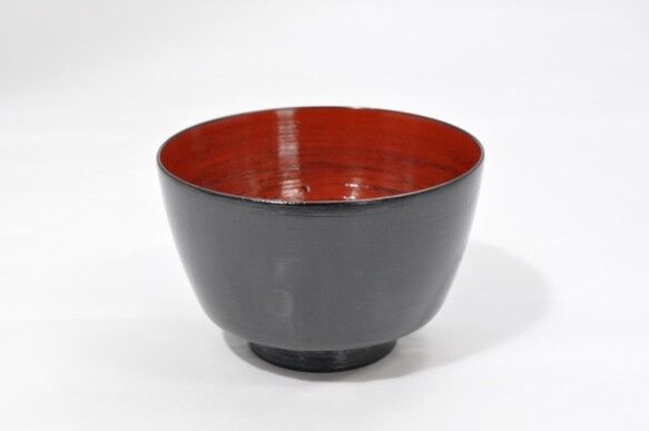 国産山中塗木製汁椀 欅3.7胴張汁椀 見付布根来 山中塗 嘉匠菴 SO-0540
