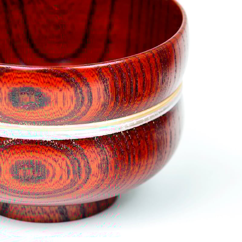 SO-0599 欅3.6ひさご椀 赤摺 金銀 | 嘉匠菴 STORE