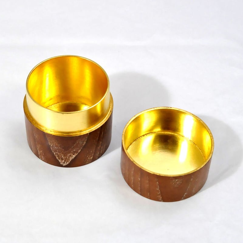 □山中塗 嘉匠菴 中次茶入 桑 共木 内金箔 | 嘉匠菴 STORE