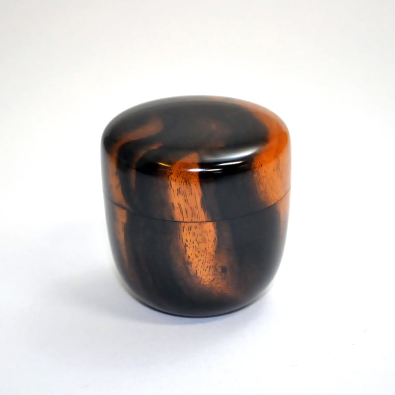 □SR-1182 岩倉秀麿呂作 2.4黒柿大棗 内朱溜（桐箱付） | 嘉匠菴 STORE