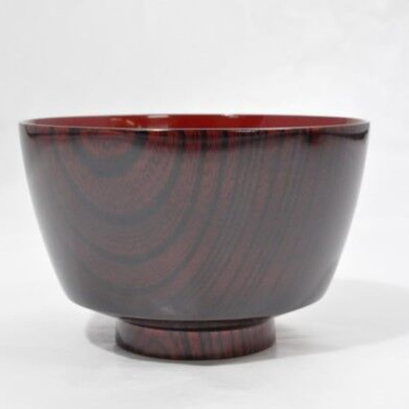 山中塗 嘉匠菴オリジナル商品 欅3.7胴張汁椀 木地呂内朱 SO-0543 | 嘉