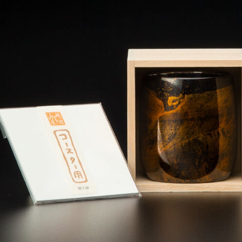 漆磨カップ 二重構造 白檀シリーズ ダルマ 黒 SCW-D501 | 嘉匠菴 STORE