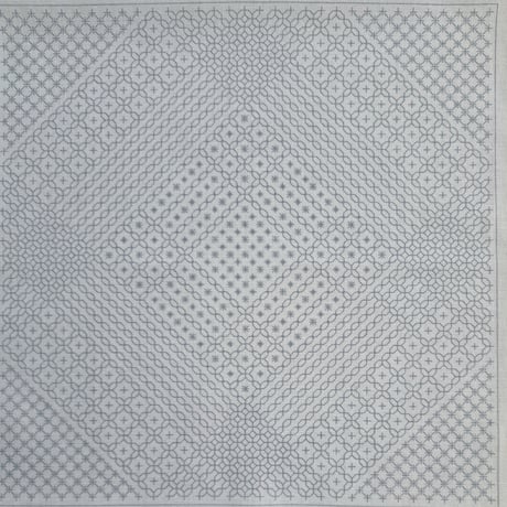 一目刺し花ふきん　十字刺し2(米刺し、鎖つなぎ)