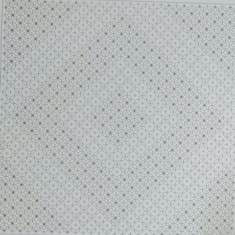 一目刺し花ふきん　十字刺し1(変わり十字花刺し)