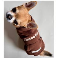 chocolat フロッキープリント　チョコレート色　パーカー