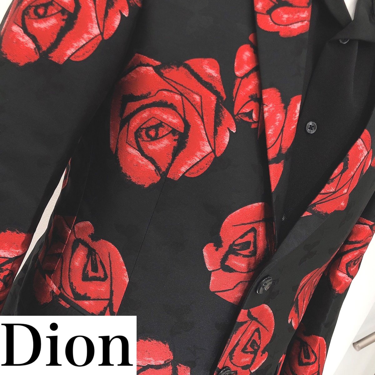 極美品　Addenda　アデンダ　セットアップ　スーツ　花柄　薔薇　レッド 極美品 Addenda アデンダ セットアップ スーツ 花柄 薔薇 レッド